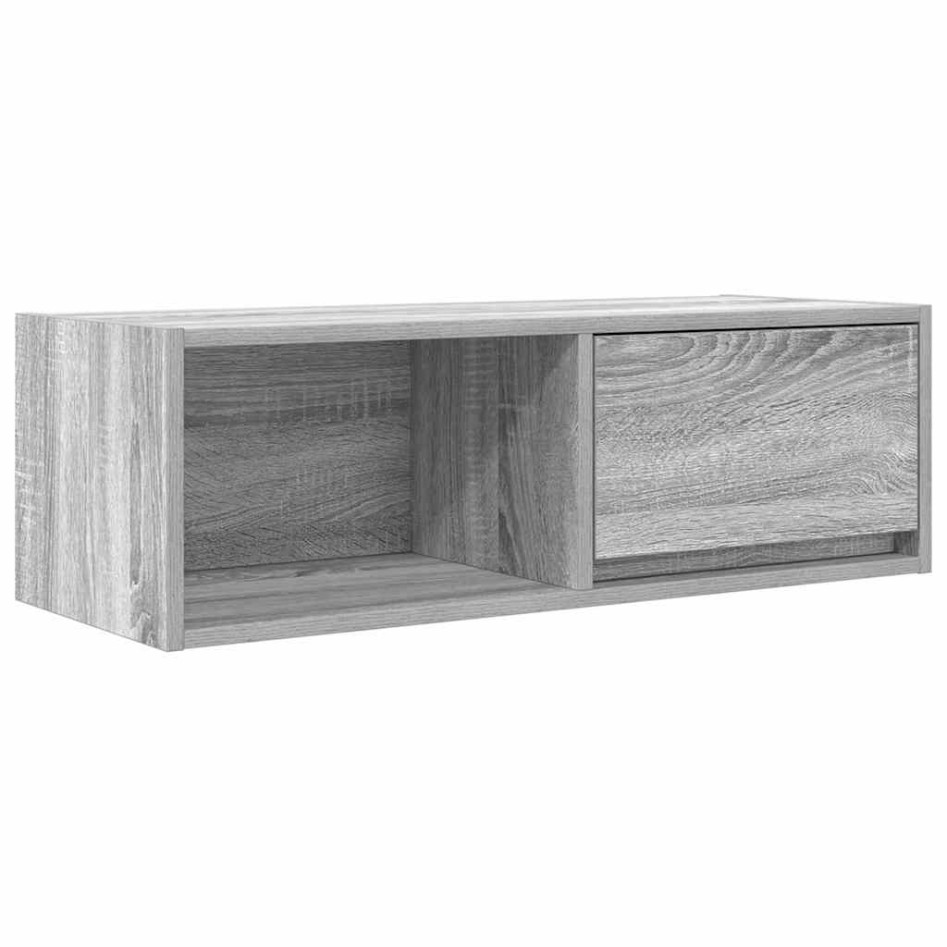 Mueble de TV madera de ingeniería gris Sonoma 80x31x25,5