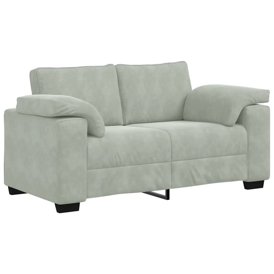 Sofá Loveseat gris claro 120 cm