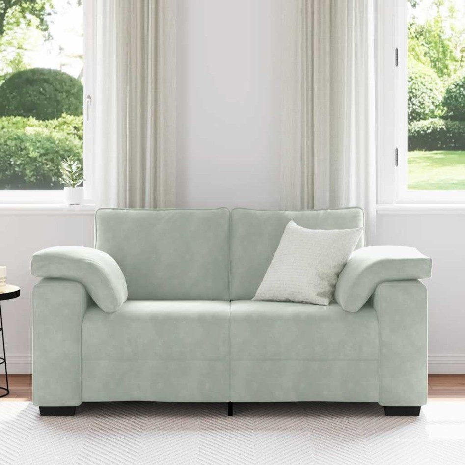 Sofá Loveseat gris claro 120 cm