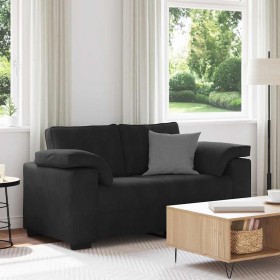 Sofá Loveseat Terciopelo Negro 120