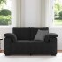 Sofá Loveseat Terciopelo Negro 120