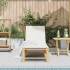 Tumbona con cojines 55x199x30 cm