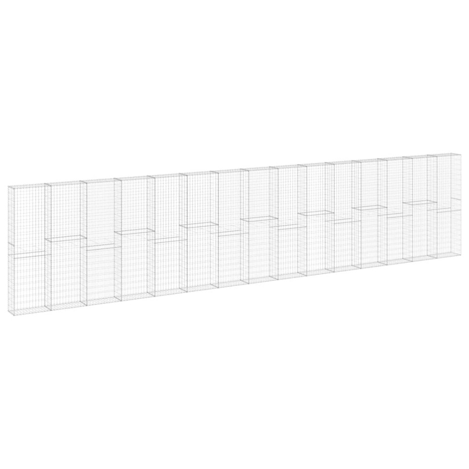 Muro de gaviones con cubiertas acero galvanizado 900x30x100