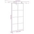 Puerta corredera set herrajes vidrio ESG aluminio 102,5x205