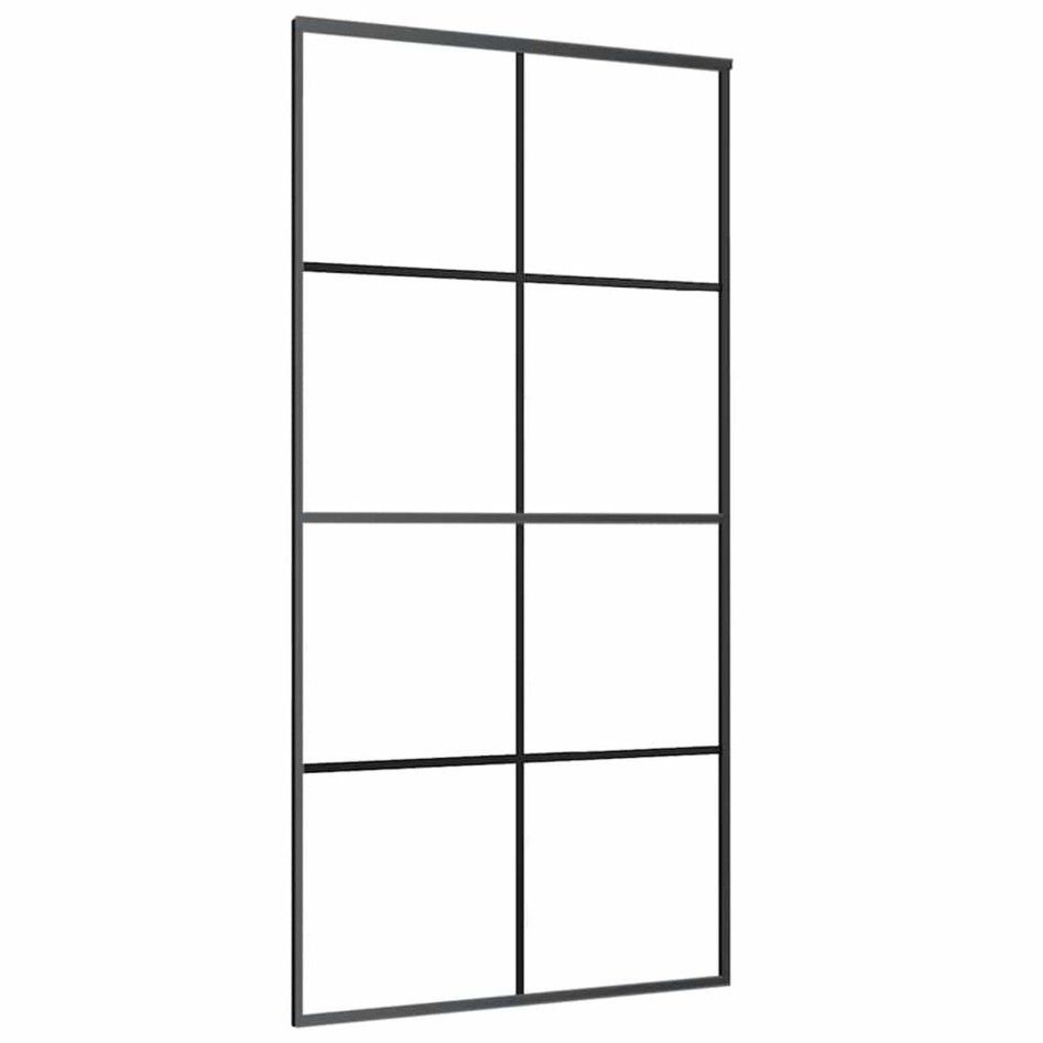 Puerta corredera set herrajes vidrio ESG aluminio 102,5x205