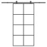 Puerta corredera set herrajes vidrio ESG aluminio 102,5x205