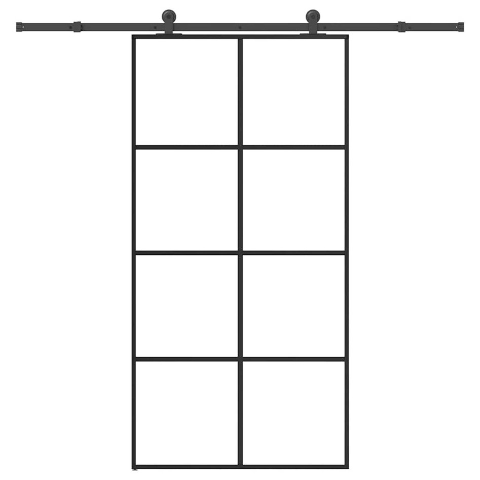 Puerta corredera set herrajes vidrio ESG aluminio 102,5x205