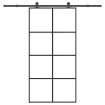 Puerta corredera set herrajes vidrio ESG aluminio 102,5x205 cm