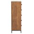 Cómoda de madera maciza de pino negro 42x35x110