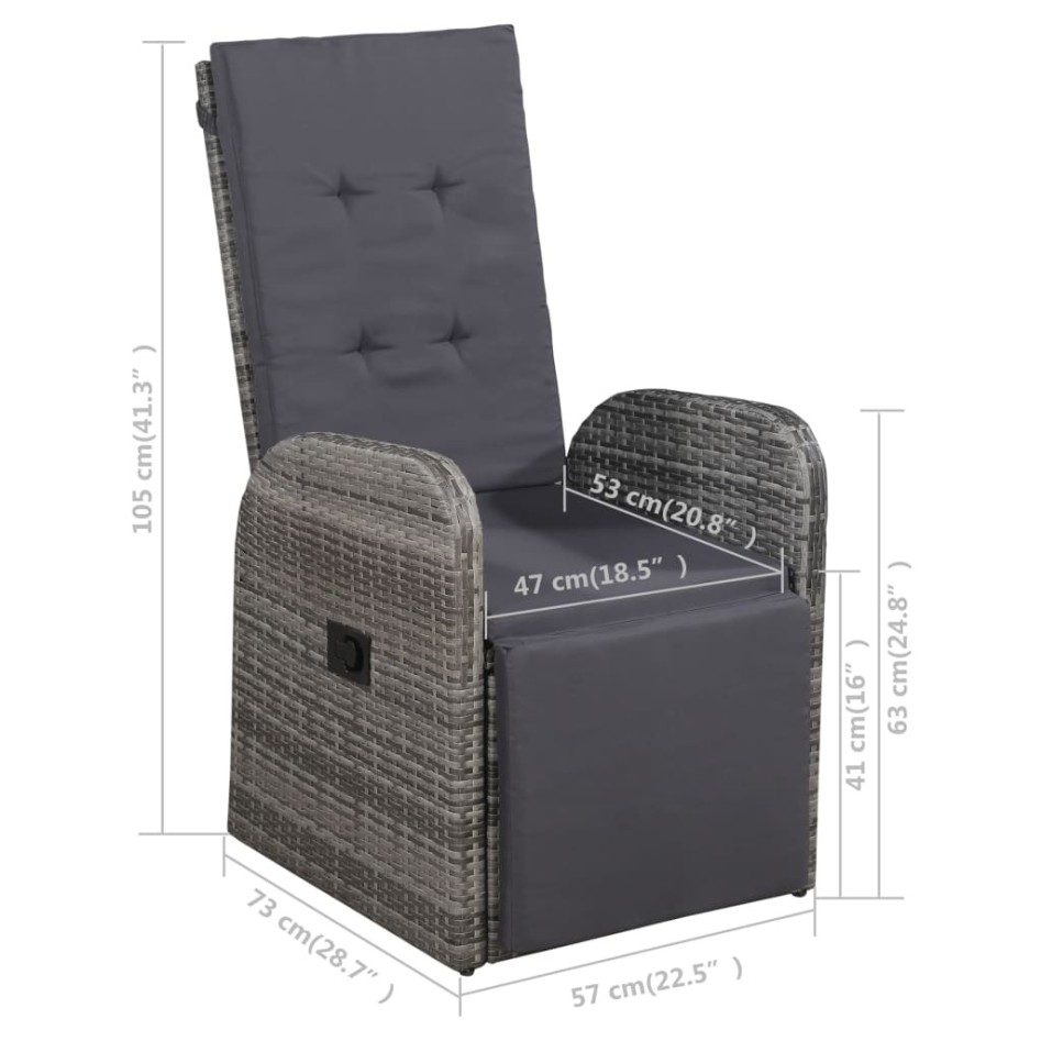 Juego de comedor para jardín 5 piezas