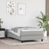 Cama box spring con colchón tela gris claro 90x200