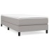 Cama box spring con colchón tela gris claro 90x200