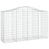 Cestas de gaviones 2 uds forma de arco hierro 200x50x120/140