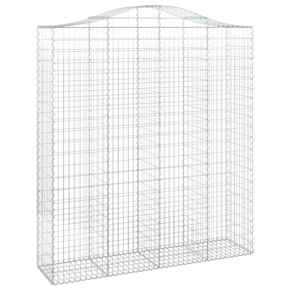 Cestas de gaviones 2 uds forma de arco hierro 200x50x220/240