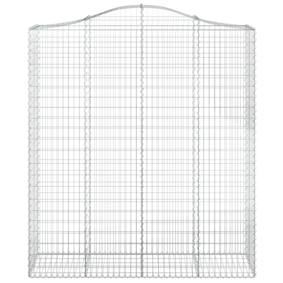 Cestas de gaviones 2 uds forma de arco hierro 200x50x220/240