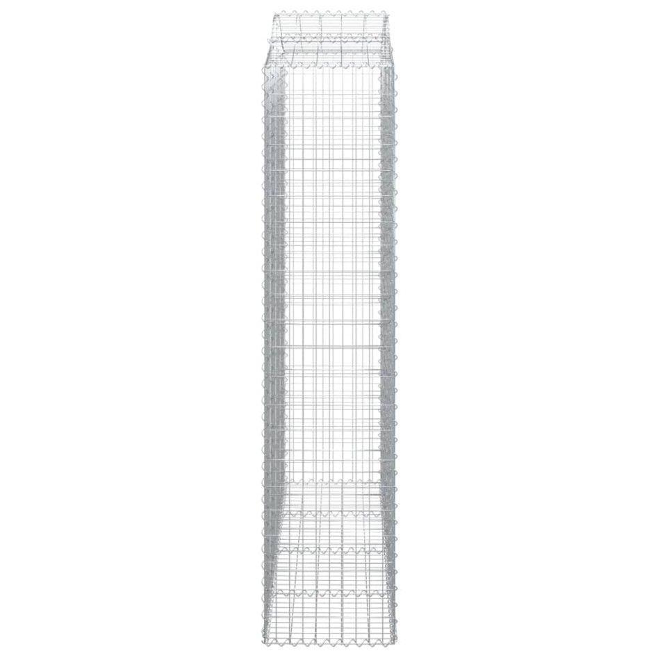Cestas de gaviones 2 uds forma de arco hierro 200x50x220/240