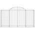 Cestas de gaviones 3 uds forma de arco hierro 200x30x100/120