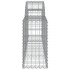 Cestas gaviones 2 uds forma de arco hierro 200x30x60/80