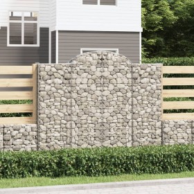 Cestas de gaviones 3 uds forma de arco hierro 200x50x160/180