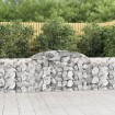 Cestas de gaviones 4 uds forma de arco hierro 300x30x80/100 cm