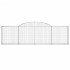 Cestas de gaviones 4 uds forma de arco hierro 300x30x80/100