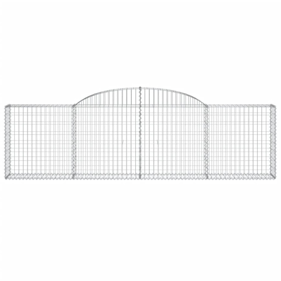 Cestas de gaviones 4 uds forma de arco hierro 300x30x80/100