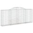 Cestas de gaviones 2 uds forma de arco hierro 300x50x120/140