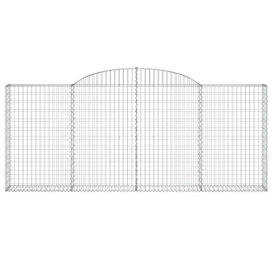 Cestas de gaviones 2 uds forma de arco hierro 300x50x120/140