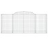 Cestas de gaviones 2 uds forma de arco hierro 300x50x120/140