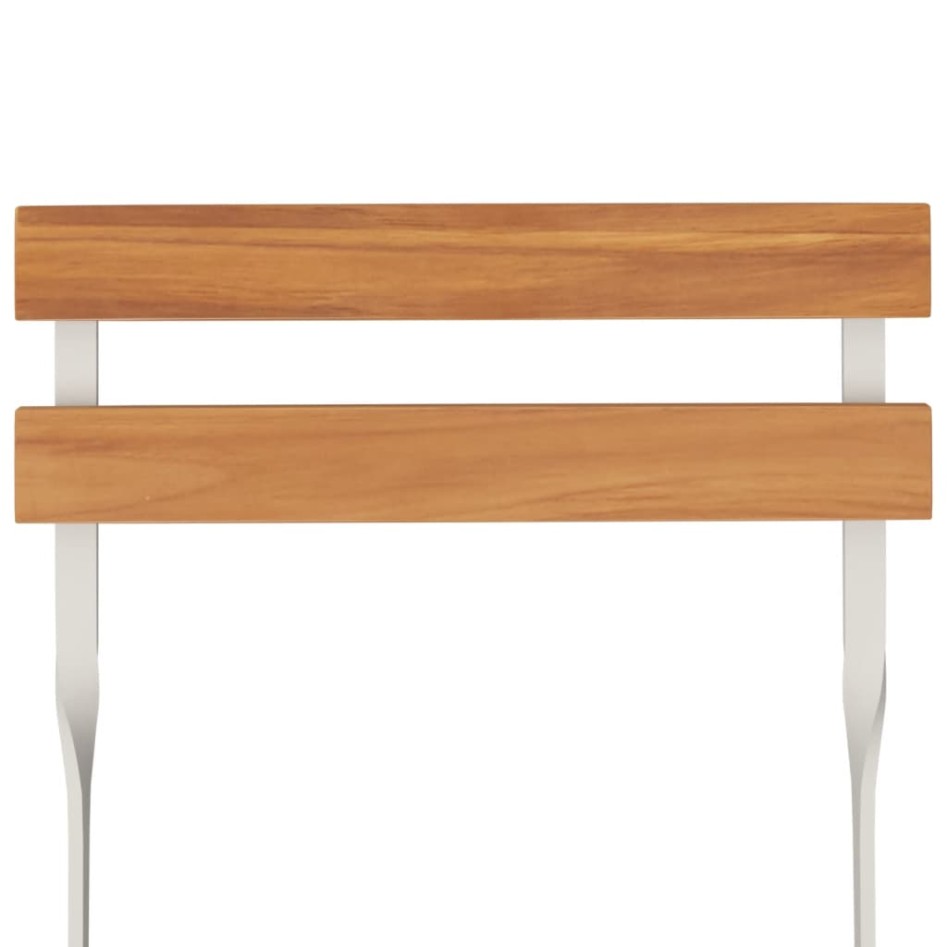 Muebles cafetería plegables 5 pzas madera maciza acacia y