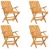 Sillas de jardín plegables 4 uds madera maciza teca 61x67x90