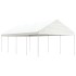 Cenador con techo polietileno blanco 8,92x4,08x3,22