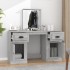 Tocador con espejo color gris Sonoma 130x50x132,5