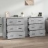 Aparadores 2 uds madera contrachapada gris