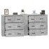 Aparadores 2 uds madera contrachapada gris