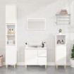 Set de muebles de baño 3 piezas madera contrachapada blanco
