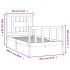 Estructura de cama con cabecero madera de pino blanca 90x200