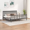 Estructura de cama con cabecero madera de pino gris 200x200cm