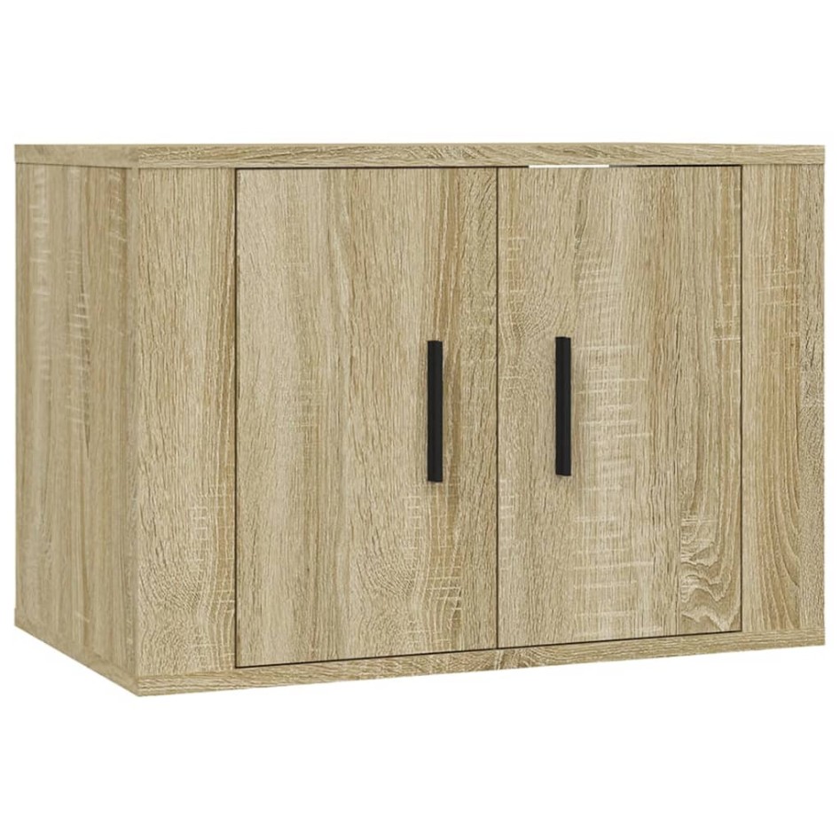 Set de muebles para TV 3 pzas madera contrachapada roble