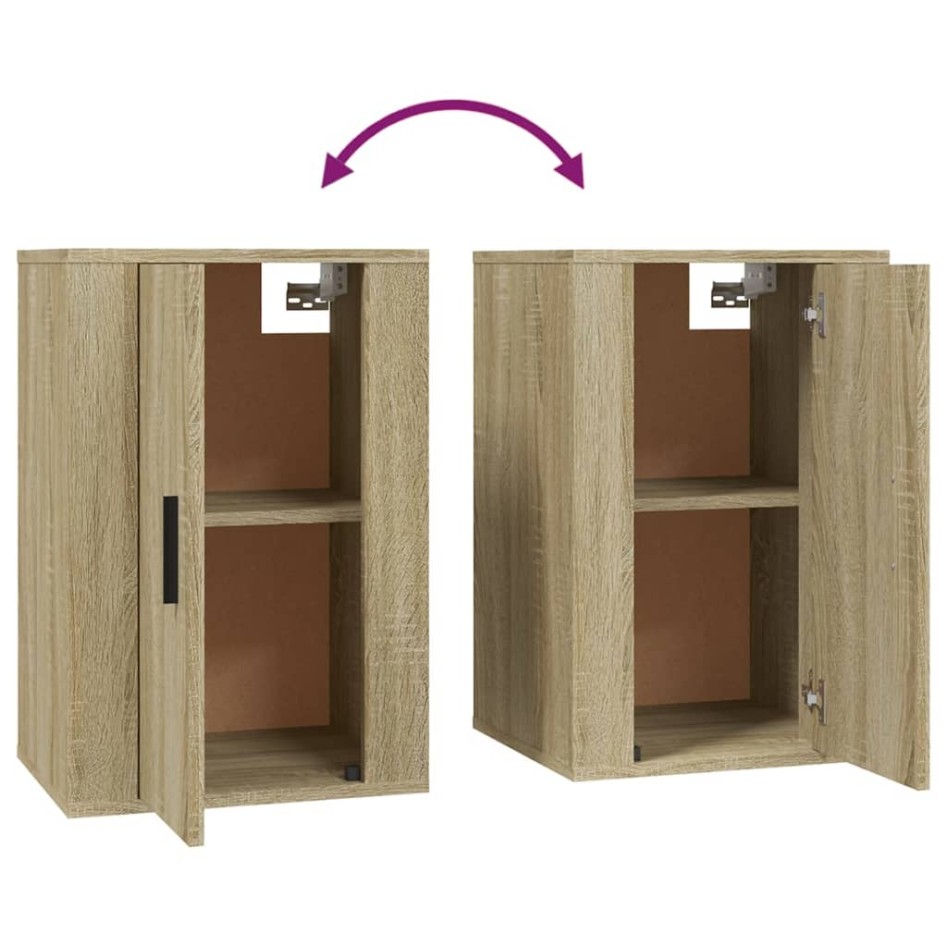Set de muebles para TV 3 pzas madera contrachapada roble