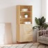 Aparador alto madera contrachapada color roble 69,5x34x180