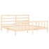 Estructura de cama con cabecero madera maciza 200x200