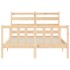 Estructura de cama con cabecero madera maciza 140x200