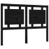 Estructura de cama con cabecero madera maciza negro 120x200