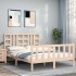 Estructura de cama con cabecero madera maciza 140x190