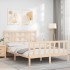 Estructura de cama con cabecero madera maciza 140x190