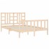 Estructura de cama con cabecero madera maciza 140x190
