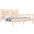 Estructura de cama de matrimonio con cabecero madera