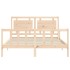 Estructura de cama de matrimonio con cabecero madera