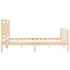 Estructura de cama de matrimonio con cabecero madera